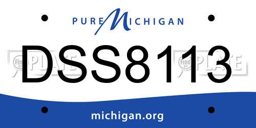 DSS8113 Michigan License Plate