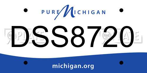 DSS8720 Michigan License Plate