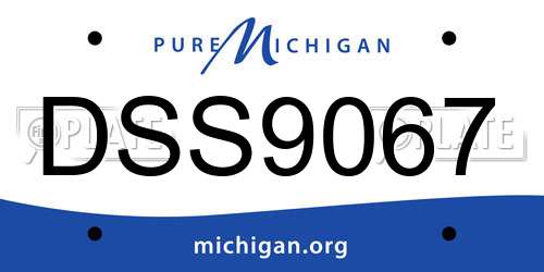 DSS9067 Michigan License Plate