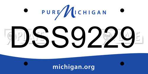 DSS9229 Michigan License Plate