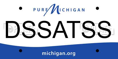 DSSATSS Michigan License Plate