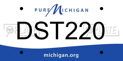 DST220 Michigan License Plate