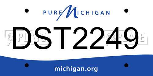DST2249 Michigan License Plate