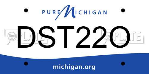 DST22O Michigan License Plate