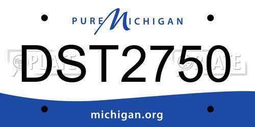 DST2750 Michigan License Plate