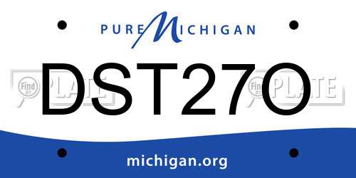 DST27O Michigan License Plate