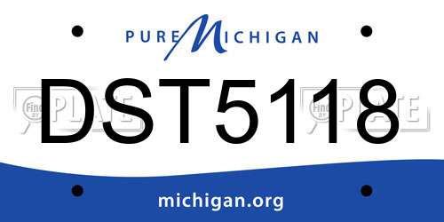 DST5118 Michigan License Plate