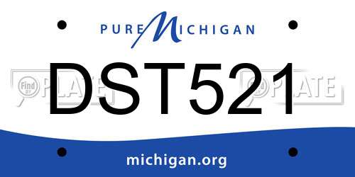 DST521 Michigan License Plate