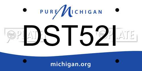 DST52I Michigan License Plate