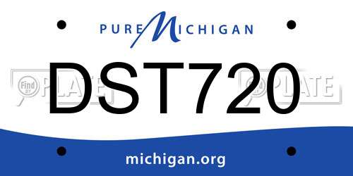 DST720 Michigan License Plate