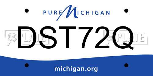 DST72Q Michigan License Plate