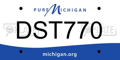 DST770 Michigan License Plate