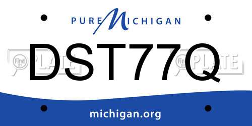 DST77Q Michigan License Plate