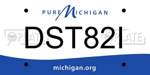 DST82I Michigan License Plate