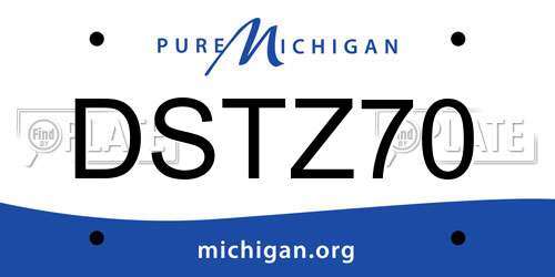 DSTZ70 Michigan License Plate