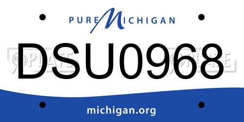 DSU0968 Michigan License Plate