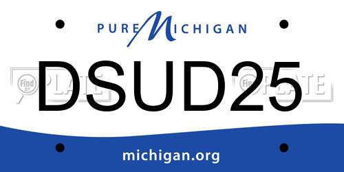 DSUD25 Michigan License Plate