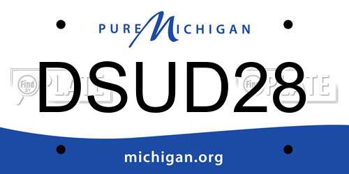 DSUD28 Michigan License Plate
