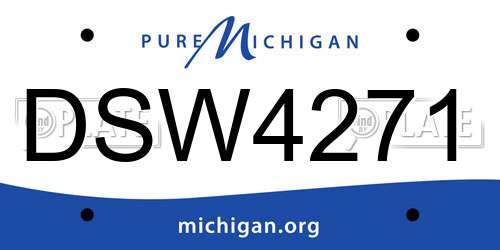 DSW4271 Michigan License Plate