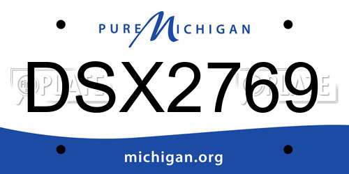 DSX2769 Michigan License Plate