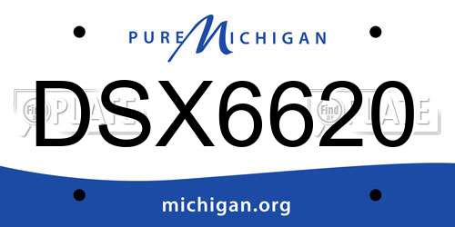 DSX6620 Michigan License Plate