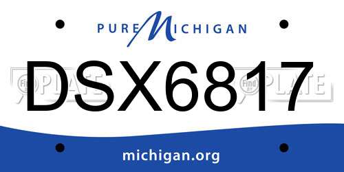 DSX6817 Michigan License Plate