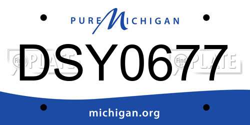 DSY0677 Michigan License Plate