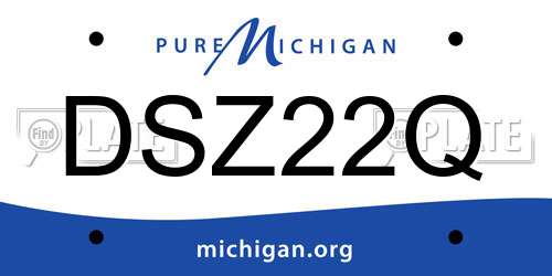DSZ22Q Michigan License Plate