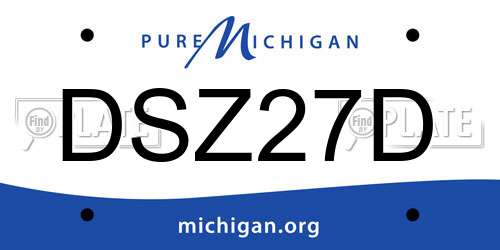 DSZ27D Michigan License Plate