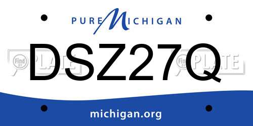 DSZ27Q Michigan License Plate