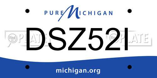 DSZ52I Michigan License Plate
