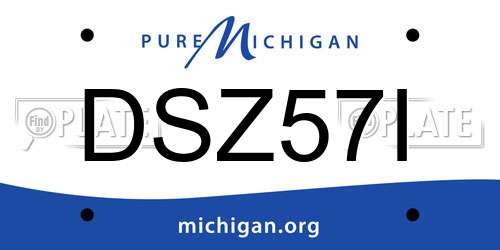 DSZ57I Michigan License Plate