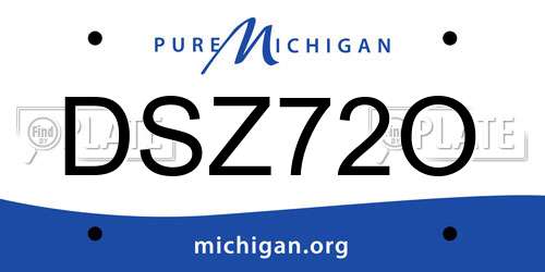 DSZ72O Michigan License Plate