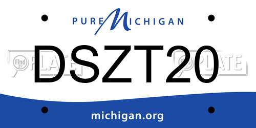 DSZT20 Michigan License Plate