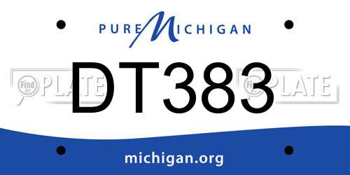 DT383 Michigan License Plate
