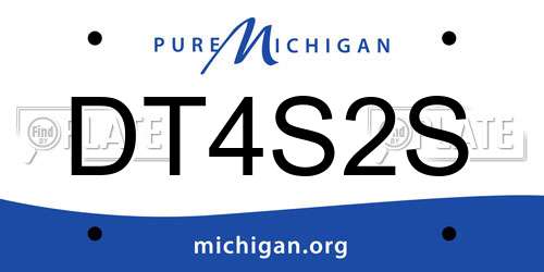 DT4S2S Michigan License Plate