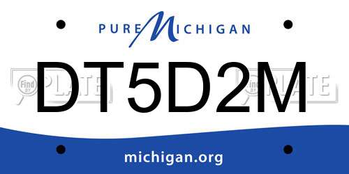DT5D2M Michigan License Plate