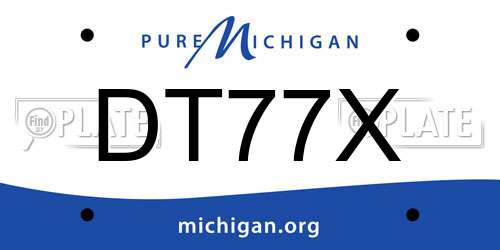 DT77X Michigan License Plate