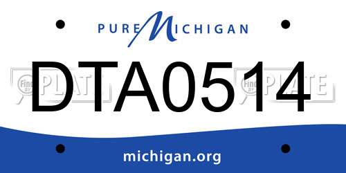 DTA0514 Michigan License Plate