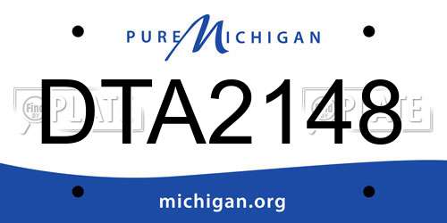 DTA2148 Michigan License Plate