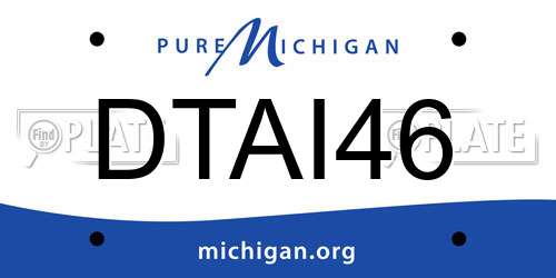 DTAI46 Michigan License Plate
