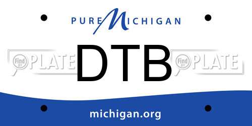 DTB Michigan License Plate
