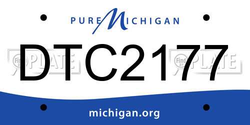 DTC2177 Michigan License Plate
