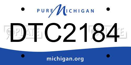 DTC2184 Michigan License Plate