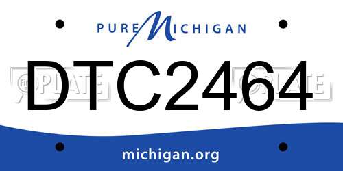 DTC2464 Michigan License Plate
