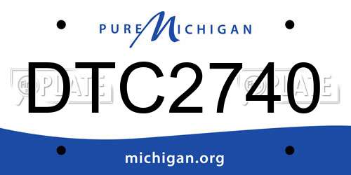 DTC2740 Michigan License Plate