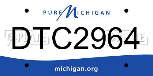 DTC2964 Michigan License Plate