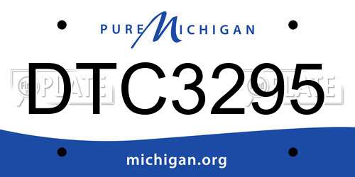 DTC3295 Michigan License Plate