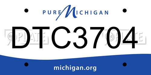 DTC3704 Michigan License Plate