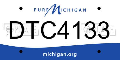 DTC4133 Michigan License Plate